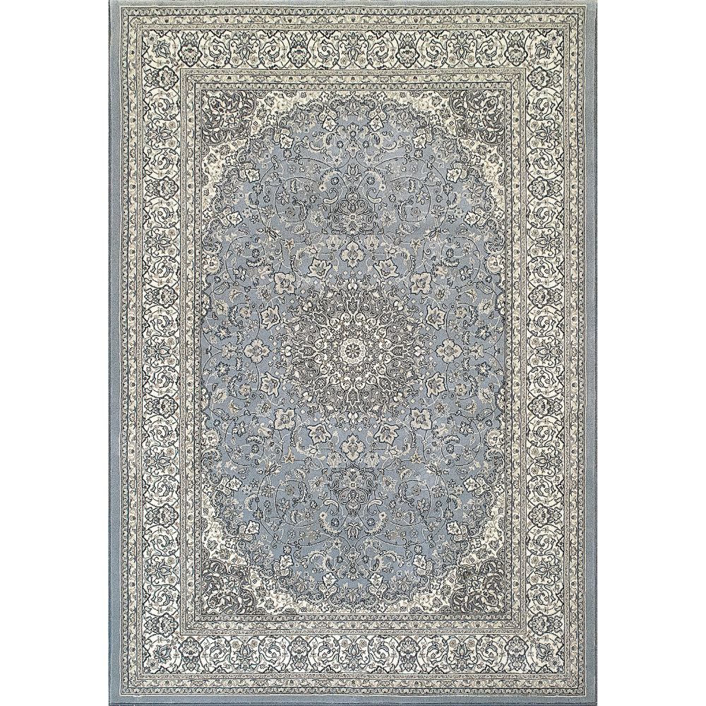 Dynamic Rugs 57119-4646 Ancient Garden 9.2 Ft. X 12.10 Ft. Rectangle Rug in Steel Blue/Cream